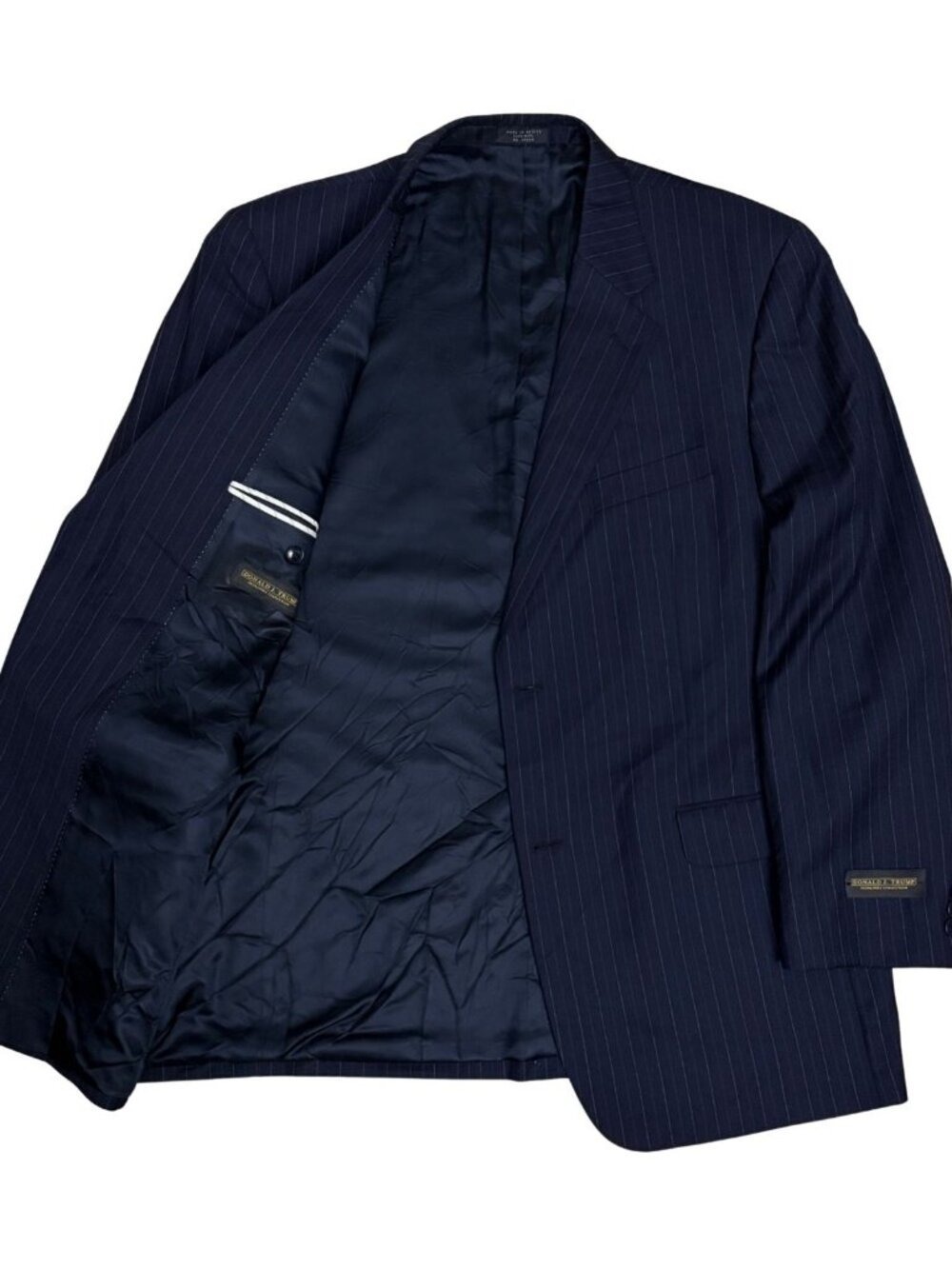 DONALD TRUMP Blazer Sport Coat WOOL Stripe Luxury Business Formal Jacket Men 43R